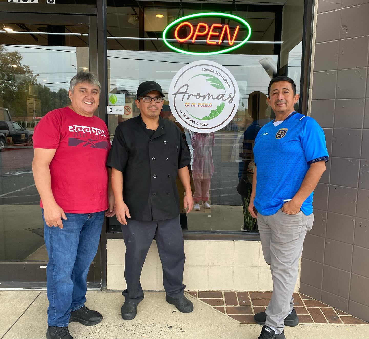 Franklin, Ricardo (Willians/La Pava), and Eloy - Owners of Aromas de Mi Pueblo